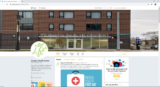 Campus Health Center Social Media Page
